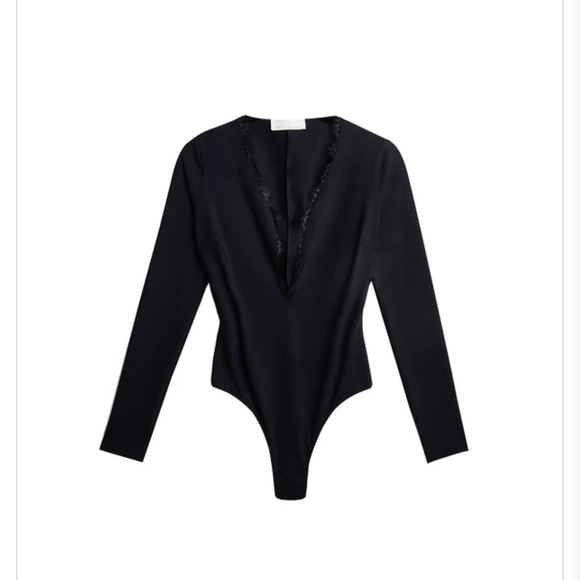🎄NWT Fleur du Mal Margo Lace Long Sleeve Bodysuit - Picture 3 of 9